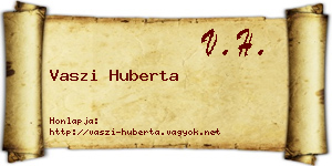 Vaszi Huberta névjegykártya